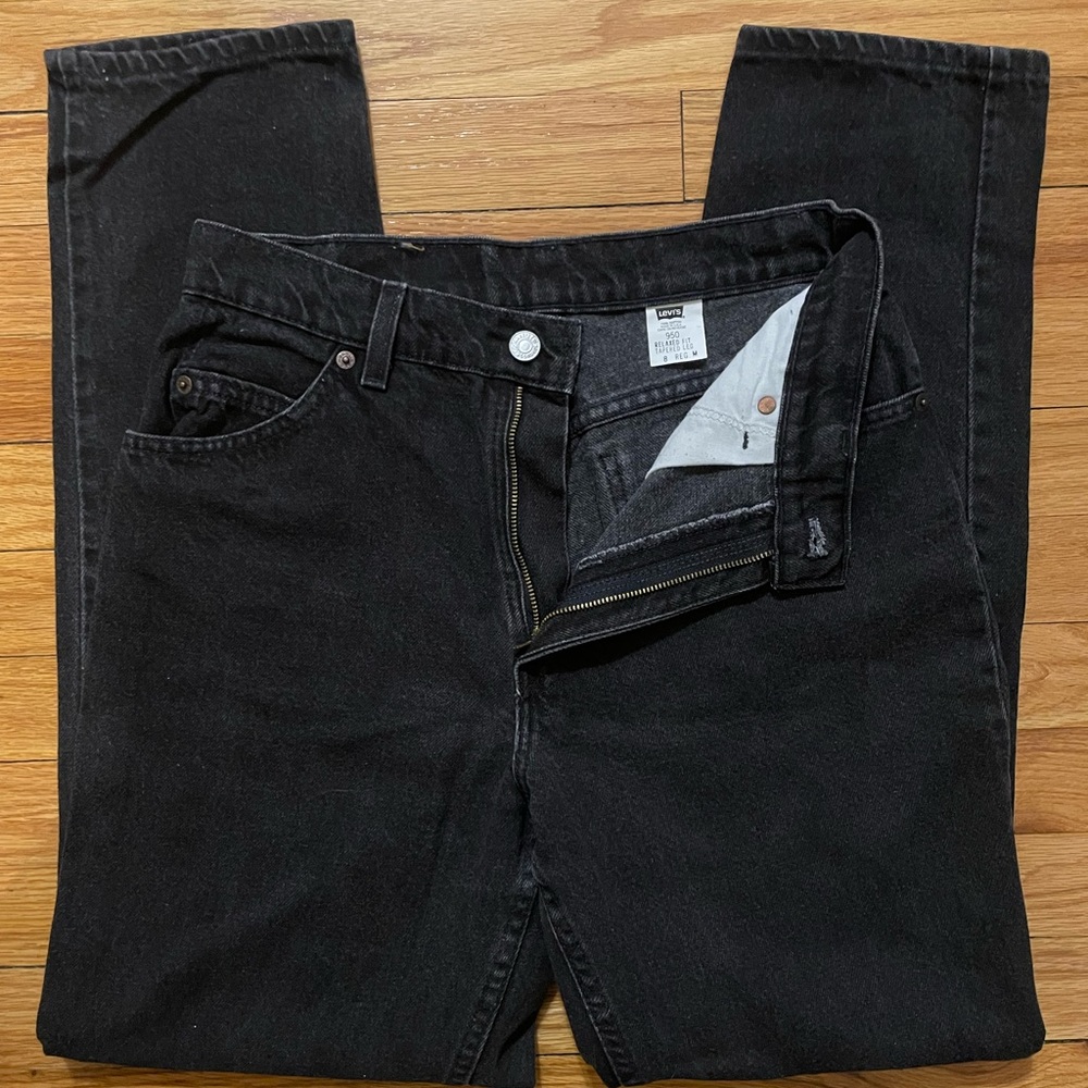 Levis 950 Black Denim Jeans Women’s Size 8 Reg